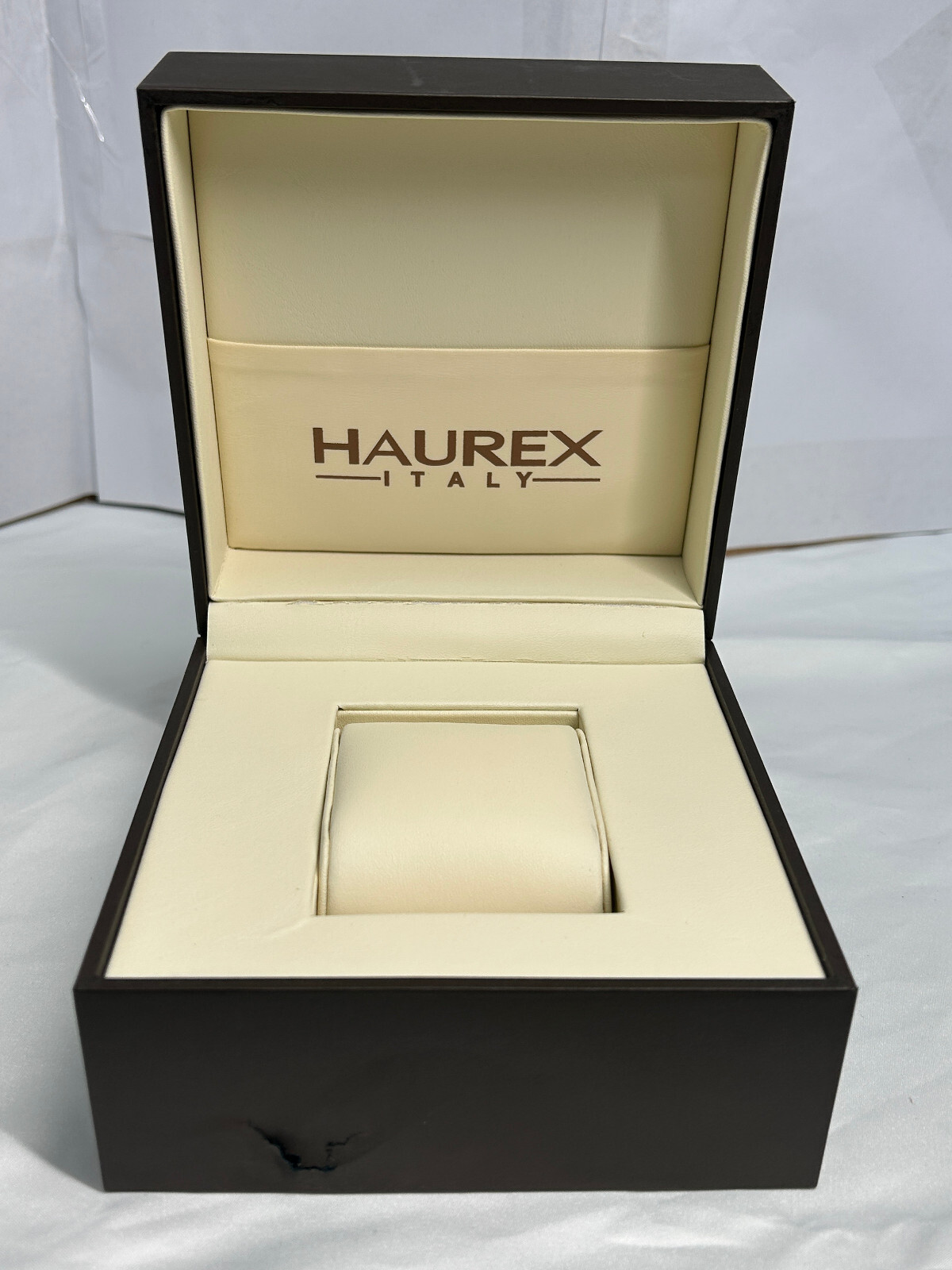 Haurex Italy Watch box- W/ Watch Pillow- Minor damage to Box