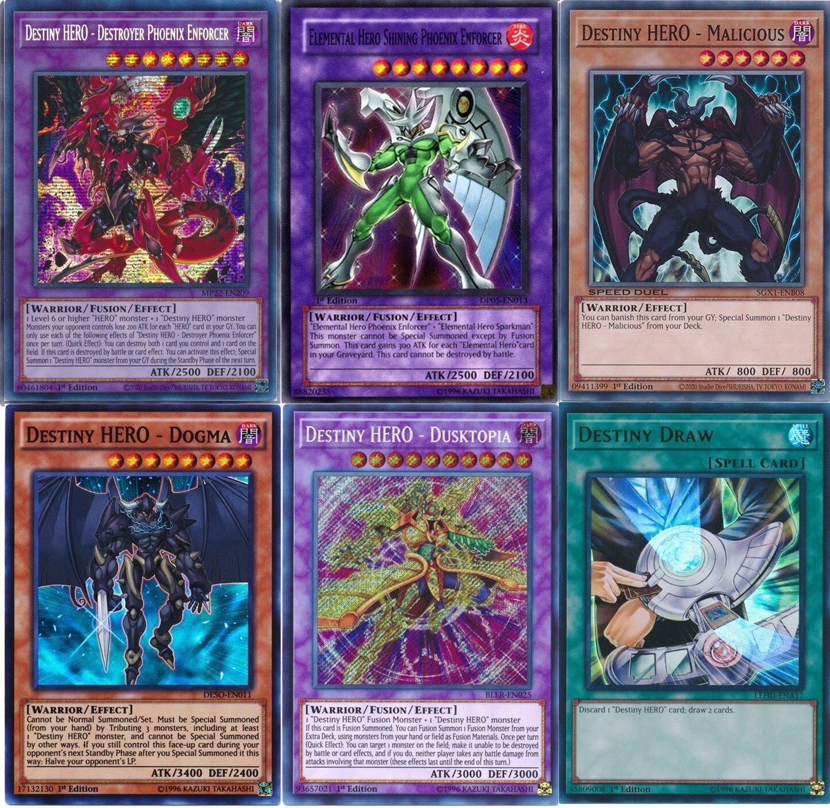 Yugioh Aster Phoenix 2024 Deck - Destiny Hero Destroyer Phoenix Enforcer -  NM