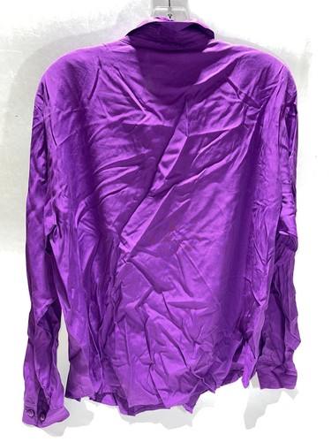 VINTAGE Joanna Blouse Women's Plus 18W Purple Button Shirt Top - Picture 2 of 3