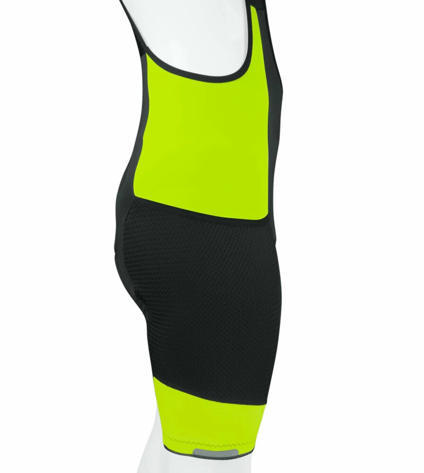 Men's Gel Touring Padded Cycling Bib-Shorts | Large Mesh Pockets | Made in USA - Image 3 of 4