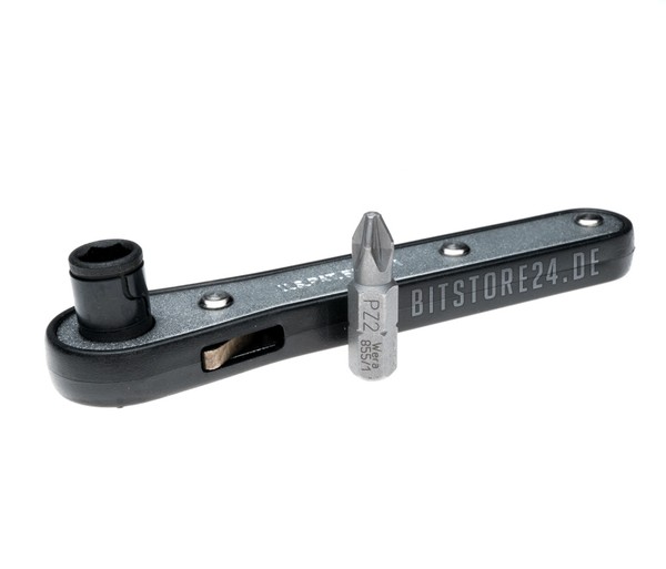 "Projahn 1/4\" Mini Bit Ratsche Umschaltbar Knarre Kompakt Bithalter - 10Cm Lang"-image