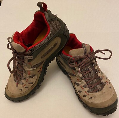 Merrell Chameleon Leather Tan and Brown Hiking Sneakers Size 8 s-l400.jpg main image 4