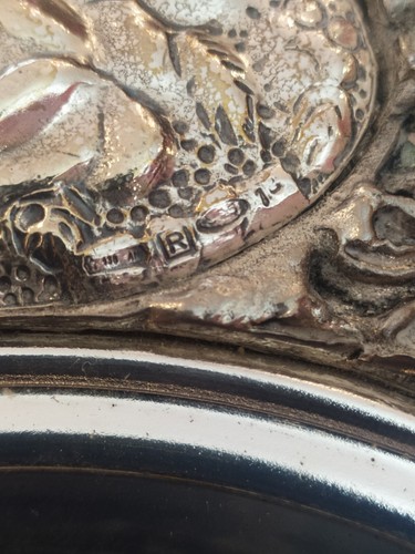 Piatto Con Placca In Argento 925 - Foto 4 di 7