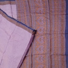 Vintage Purple Sarees 100 Pure Silk Printed Indian Sari 6YD Decor Craft Fabric
