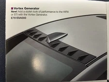 Subaru OEM SPT Vortex Generator 2015-2021 WRX & STI E751SVA000 Genuine New