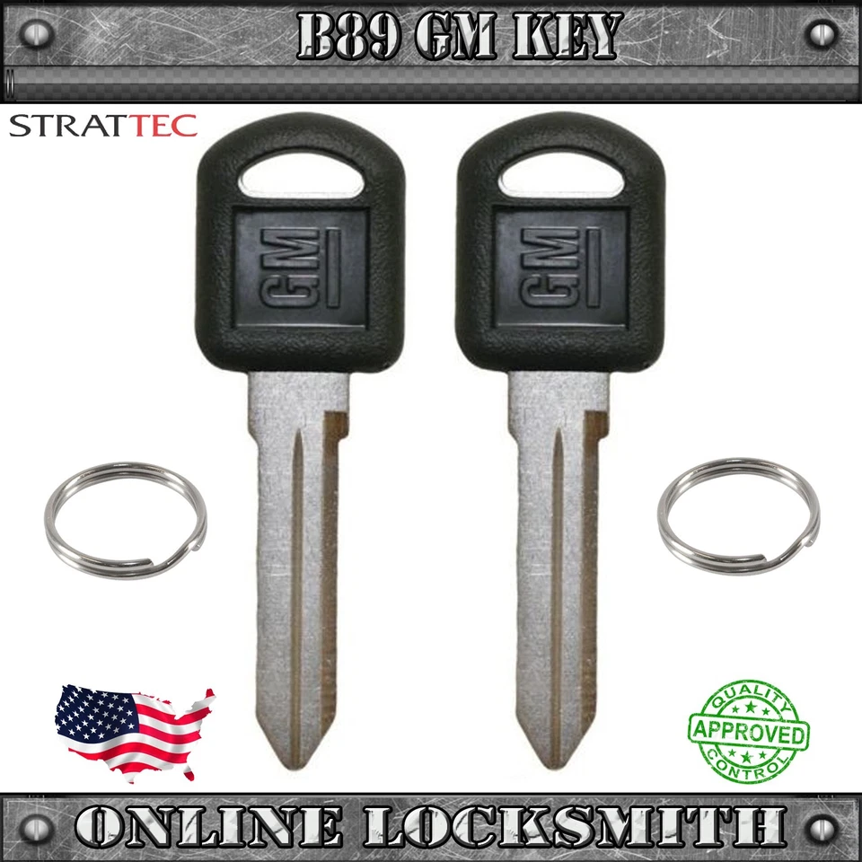 2 llaves originales OEM B89 con logotipo de GM para GMC Chevrolet Olds Pontiac hechas en EE. UU. Foto 2 de 4