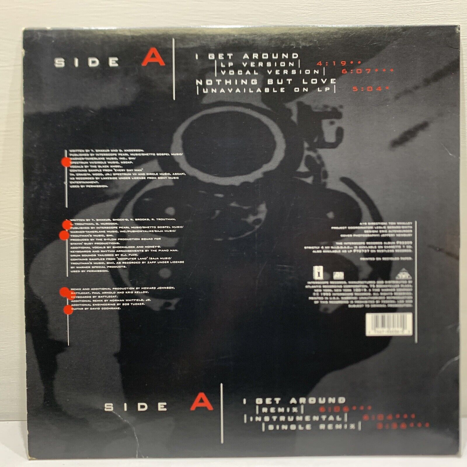 2Pac–I Get Around (1993) Interscope Records-0-96036 vinyl 12
