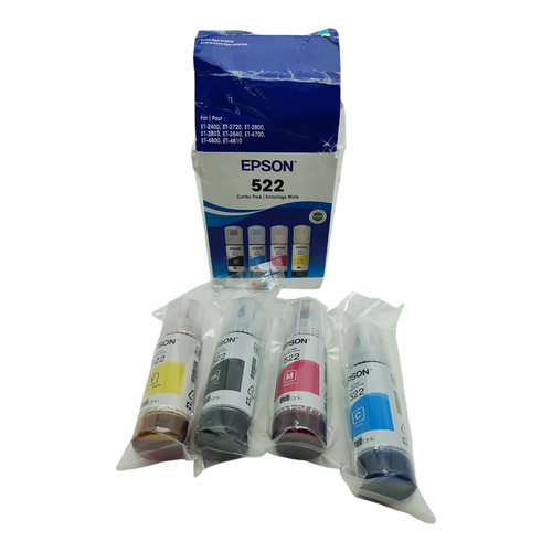 Genuine Epson 522 Ink Bottles 4 Pack for ET2720 ET2800 ET2803 ET