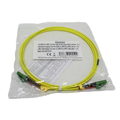 9 Stück Patchkabel LWL ca. 2,0 Meter monomode 9/125 µm LC-LC, gelb