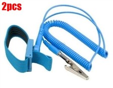 2Pcs Anti Static Antistatic Esd Adjustable Wrist Strap Band Grounding ct