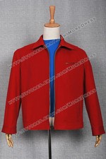 Smallville Clark Kent Costume Cosplay Red Jacket Coat Denim Cool Daily