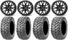 Itp Hurricane Black 12" Atv Wheels 23" Ceros Tires Polaris Rzr 170 Honda Recon