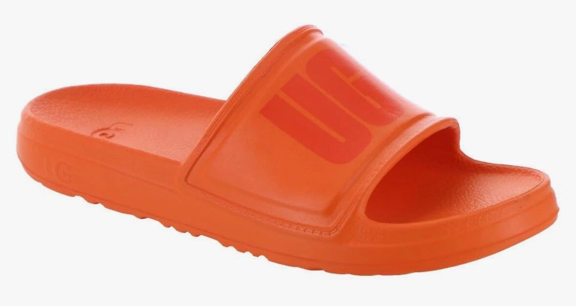 Sandali da spiaggia UGG Wilcox logo arancione svasati 1108042 uomo taglia 10 slip on