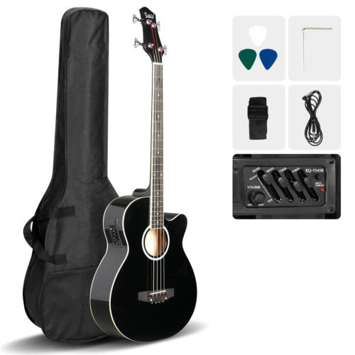 New GMB101 4 String Electric Acoustic Bass Guitar W/ 4-Band Equalizer EQ-7545R - Picture 1 of 12