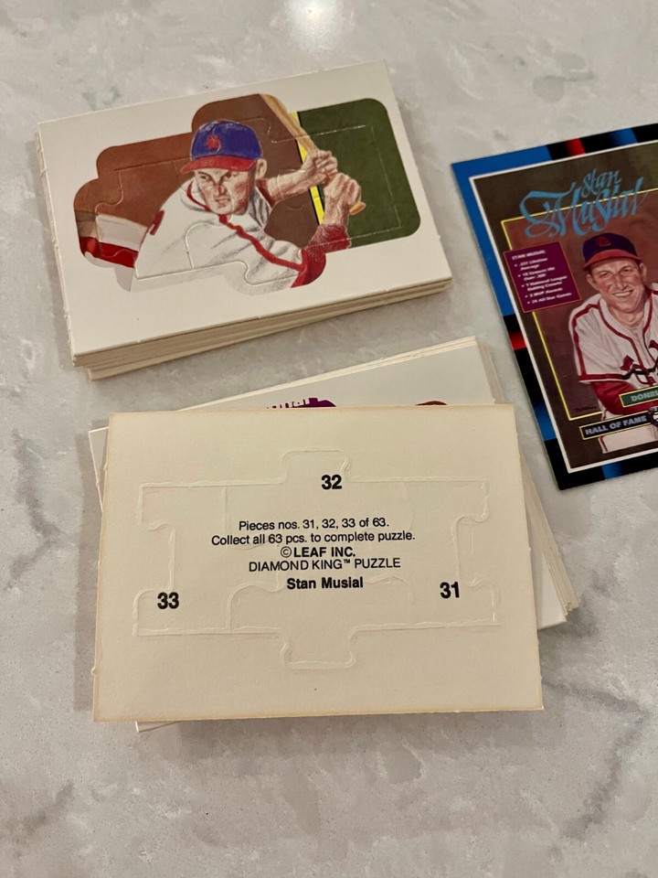 COMPLETE 1988 Stan Musial Puzzle Donruss Diamond King Leaf 63 Pcs