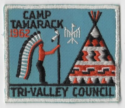 1962 Camp Tamarack Tri-Valley Council BSA Patch WHITE Bdr. [CA4668]