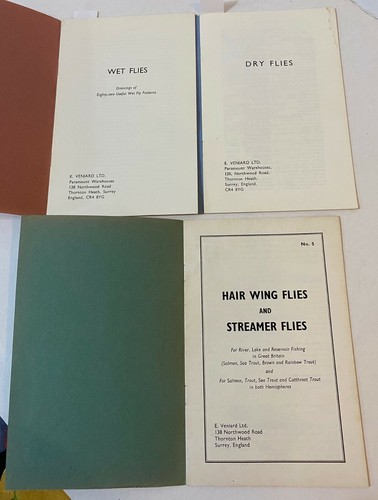 Flies Wet Dry Hair Wing Streamer Dressings John E Veniard 3 books fishing 1965 - Picture 2 of 8