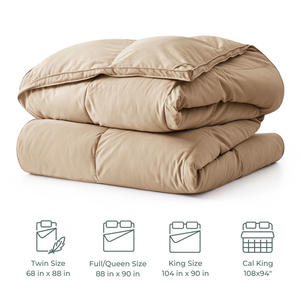 Oversized Down Feather Comforter Moisture-wicking Cozy , King or Queen Blanket - Image 3 of 4
