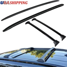 4Pcs Roof Rack Side Rail + Cross Bar for Honda Pilot 2016-2022 Roof Rails Bars