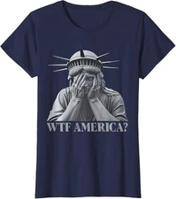 Anti-Trump What The F America? Resist Political Desig Ladies' Crewneck T-Shirt