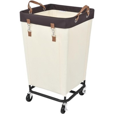 160L Laundry Basket with Wheels, Large Rolling Hampers for Clothing Organizer...