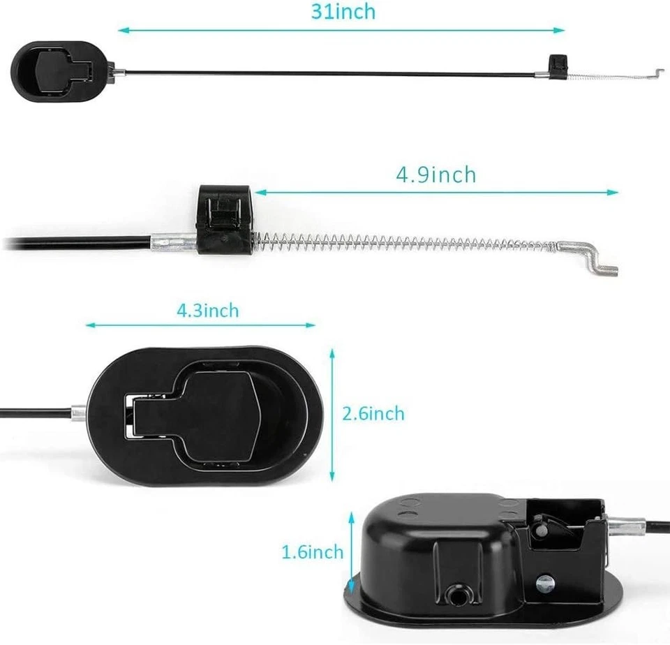 Easy Install 2Pcs Metal Recliner Handles with 4.9'' Cable - Repair Made Simple - Image 4 of 4