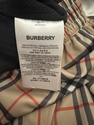 Burberry Vintage Check Print Relaxed Casual Men's Sz M Shorts