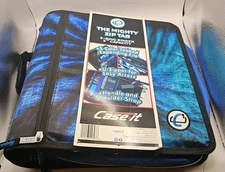 Case It Blue Splatter Spiral 3 Ring 3" Binder Dividers &  Shoulder Strap 
