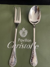 couvert de service à ragout CHRISTOFLE modèle MARLY métal argenté Table 24,5 cm