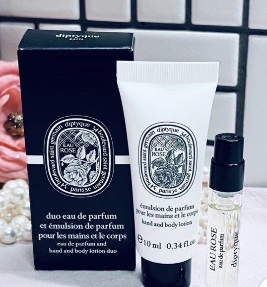 Diptyque Eau Rose Eau De Parfum Duo Set-Parfum 2ml + Lotion 10ml