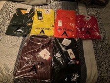 BRAND NEW Orange Polo Shirt by Antigua Major League Baseball w/ MLB Logo Size L