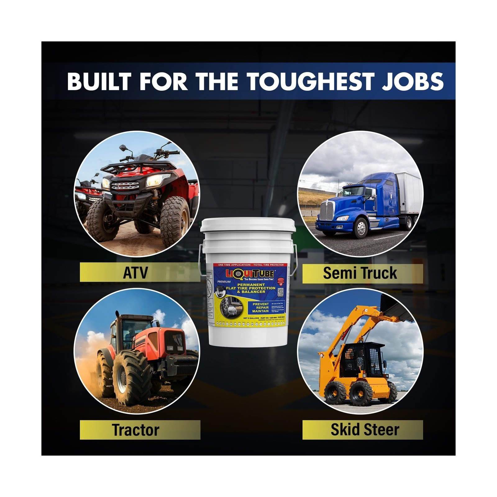 Premium Heavy Duty Tire Sealant - Permanent Flat Tire Protection for Industri...