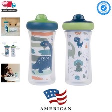 Dinosaur Kids Insulated Sippy Cups - Dishwasher Safe Spill Proof Toddler Cups...