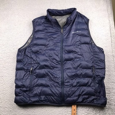 Eddie Bauer CirrusLite Down Vest Mens 2XL Marine Blue 650 Insulated Puffer