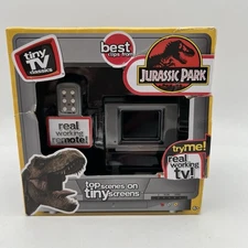 Tiny TV Classics Jurassic Park Mini TV w Remote – Box Damaged, New