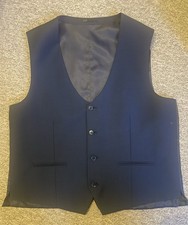 Felllini Waistcoat 43/44  - Blue, Wool, Formal, Men