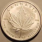 2019 Silver Shield Cannabis 1 oz .999 Fine Silver Round SBSS