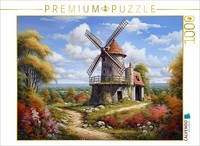 Calvendo Puzzle Late Summer Landscape With Windmill | 1000 Pieces, Finished Size