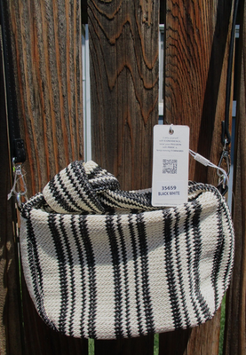 Urban Expressions Woven Handbag + Crossbody Strap Striped NWT | eBay
