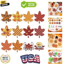 10 Elegant Fall-Themed Diamond Painting Coasters Set - Create Beautiful Decor