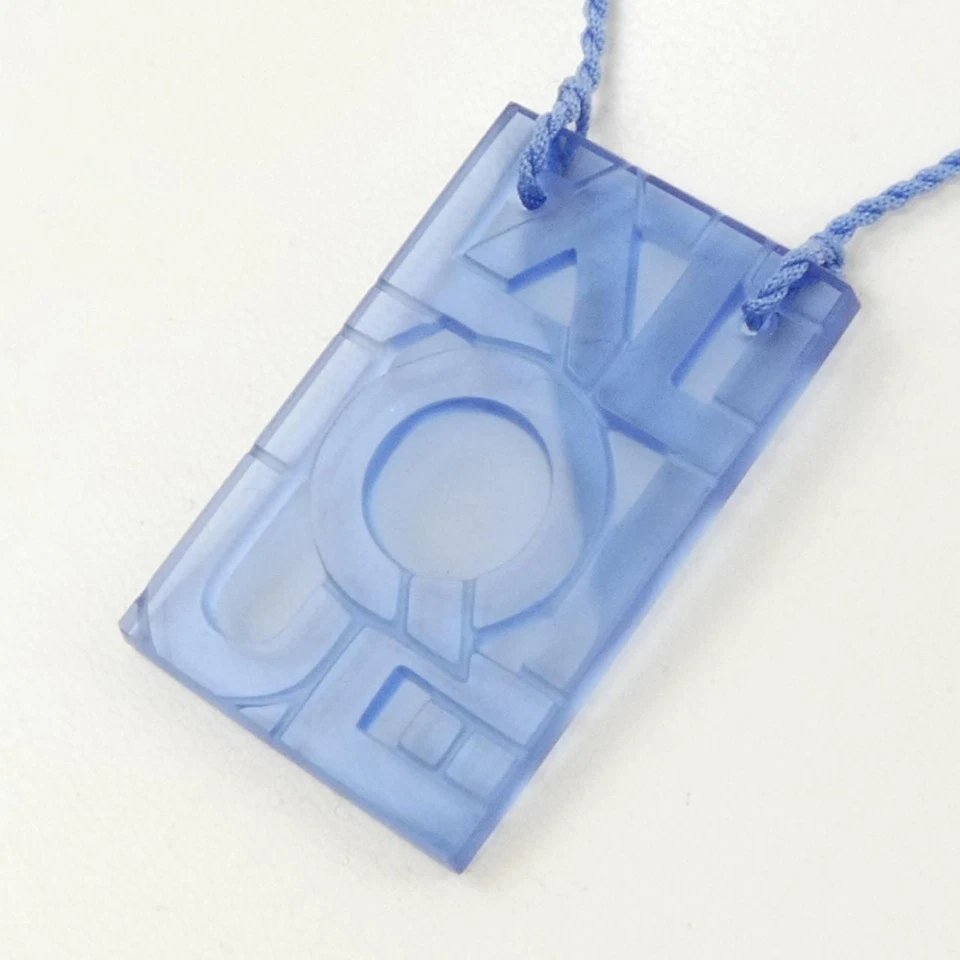 LALIQUE Necklace Pendant Crystal Fashion Accessory Elegant Blue F026 - Image 4 of 4