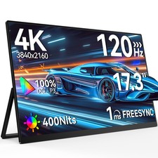 EVICIV 17.3" 120Hz 4K Portable Monitor Gaming Screen LCD Freestanding Display