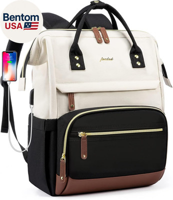 Women Laptop Backpack 15.6 Inch Work Travel School Bag with USB Charger