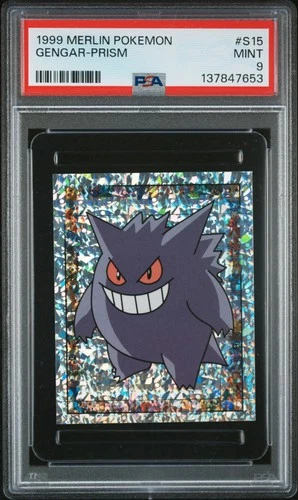 1999 MERLIN POKEMON #S15 GENGAR-PRISM PSA 9