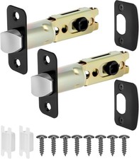 Matte Black Door Lock Parts 2 Pack Adjustable Latch Deadlatch Mechanism
