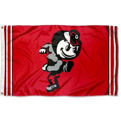 Ohio Team State Buckeyes Vintage Retro Throwback Flag3x5,4x6,5x8FT Fast USA Ship