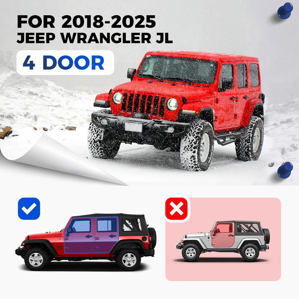 estriberas blindadas para Jeep Wrangler JL 2018-2025 4 puertas barra Nerf peldaños laterales Foto 2 de 4