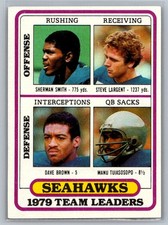 1980 Topps #57 Sherman Smith / Largent / Brown / Tuiasosopo Team Checklists
