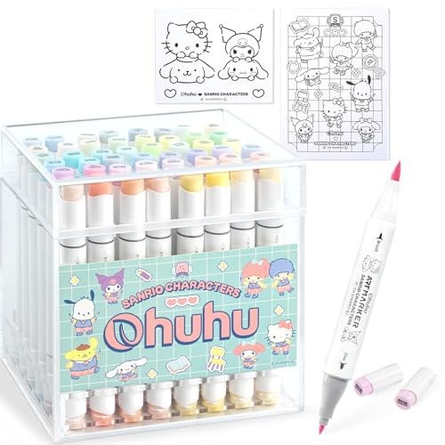 48 Colors Brush & Fine Or Bold Dualtip Pastel Art Sketch