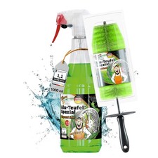 TUGA Alu-Teufel Spezial Felgenreiniger grün Sprayer 1 Liter + TUGA Felgenbürste